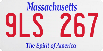 MA license plate 9LS267