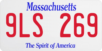 MA license plate 9LS269