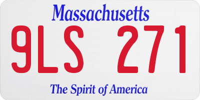 MA license plate 9LS271