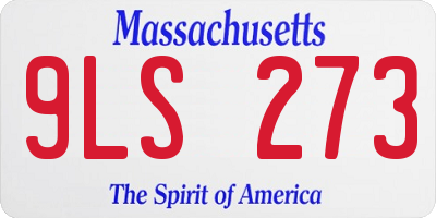 MA license plate 9LS273