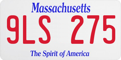 MA license plate 9LS275