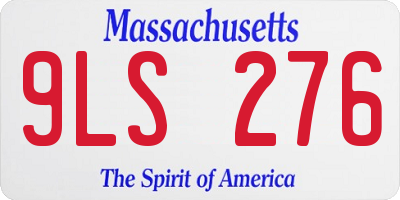 MA license plate 9LS276