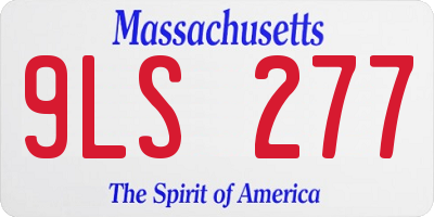 MA license plate 9LS277