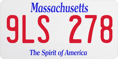 MA license plate 9LS278