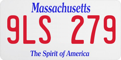 MA license plate 9LS279
