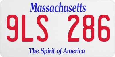MA license plate 9LS286