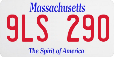 MA license plate 9LS290
