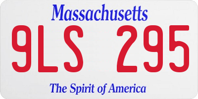 MA license plate 9LS295
