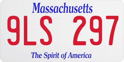 MA license plate 9LS297
