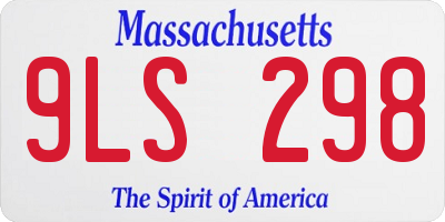 MA license plate 9LS298