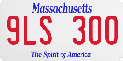 MA license plate 9LS300