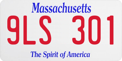 MA license plate 9LS301