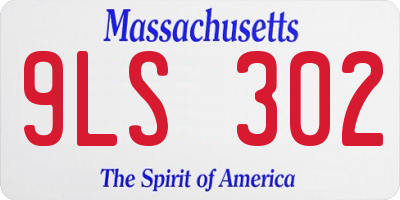 MA license plate 9LS302