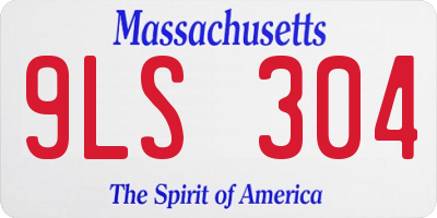 MA license plate 9LS304