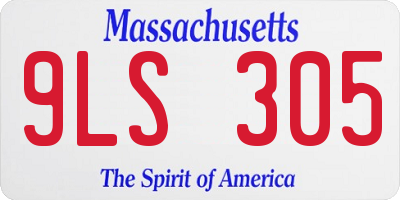 MA license plate 9LS305