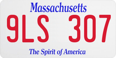 MA license plate 9LS307