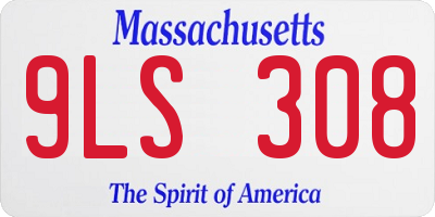 MA license plate 9LS308