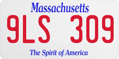 MA license plate 9LS309
