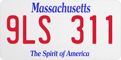 MA license plate 9LS311