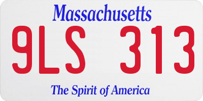 MA license plate 9LS313