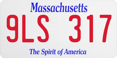 MA license plate 9LS317