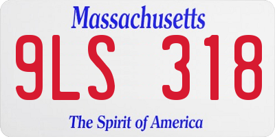 MA license plate 9LS318
