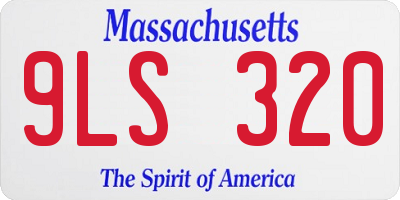 MA license plate 9LS320