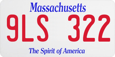 MA license plate 9LS322