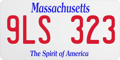 MA license plate 9LS323
