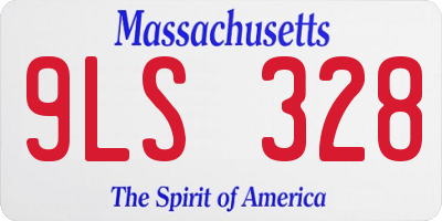 MA license plate 9LS328