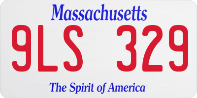 MA license plate 9LS329