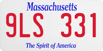 MA license plate 9LS331