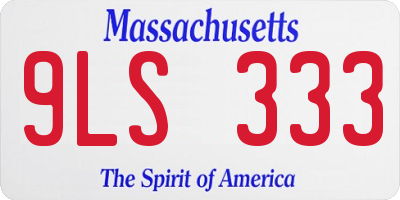 MA license plate 9LS333