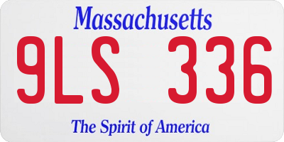 MA license plate 9LS336