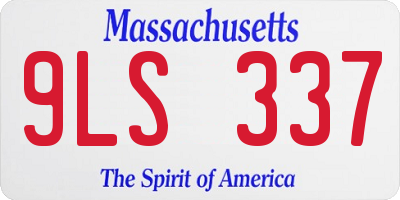 MA license plate 9LS337
