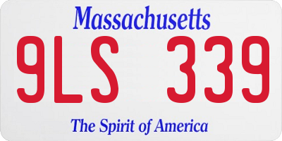 MA license plate 9LS339