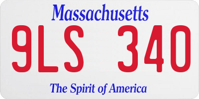 MA license plate 9LS340