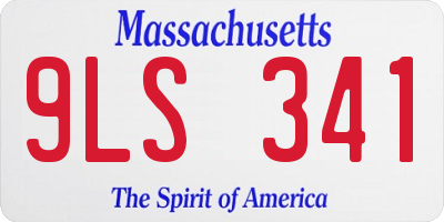 MA license plate 9LS341