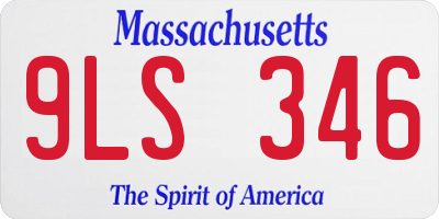 MA license plate 9LS346