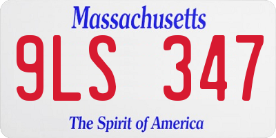 MA license plate 9LS347