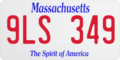MA license plate 9LS349