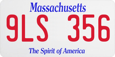 MA license plate 9LS356