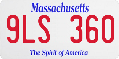 MA license plate 9LS360