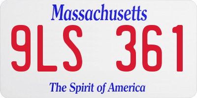 MA license plate 9LS361