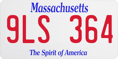MA license plate 9LS364