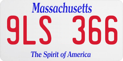 MA license plate 9LS366