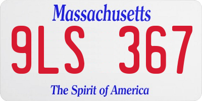 MA license plate 9LS367