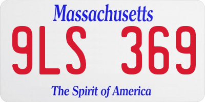 MA license plate 9LS369