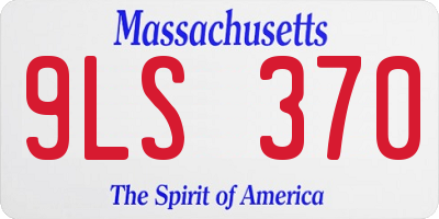 MA license plate 9LS370