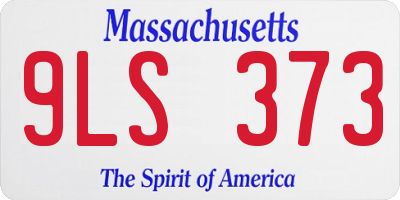 MA license plate 9LS373